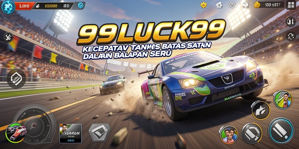 Gameplay seru di 99LUCK99 dengan mobil balap yang memukau.