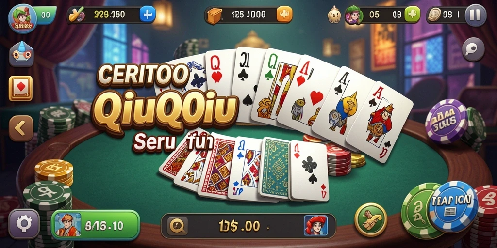 Tampilan gameplay CERITOTO yang mendebarkan saat bermain QiuQiu.
