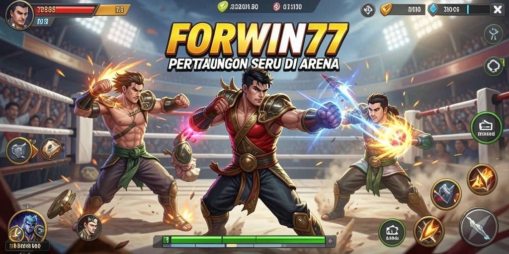 Tampilan aksi pertarungan epik dalam FORWIN77