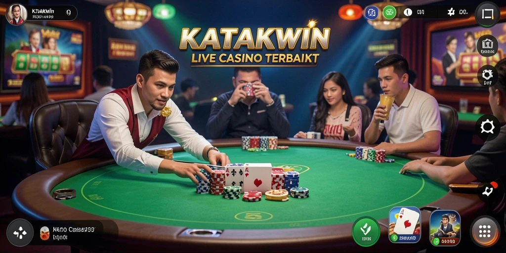 Tangkapan layar KATAKWIN menampilkan gameplay Live Casino yang menarik dan interaktif.
