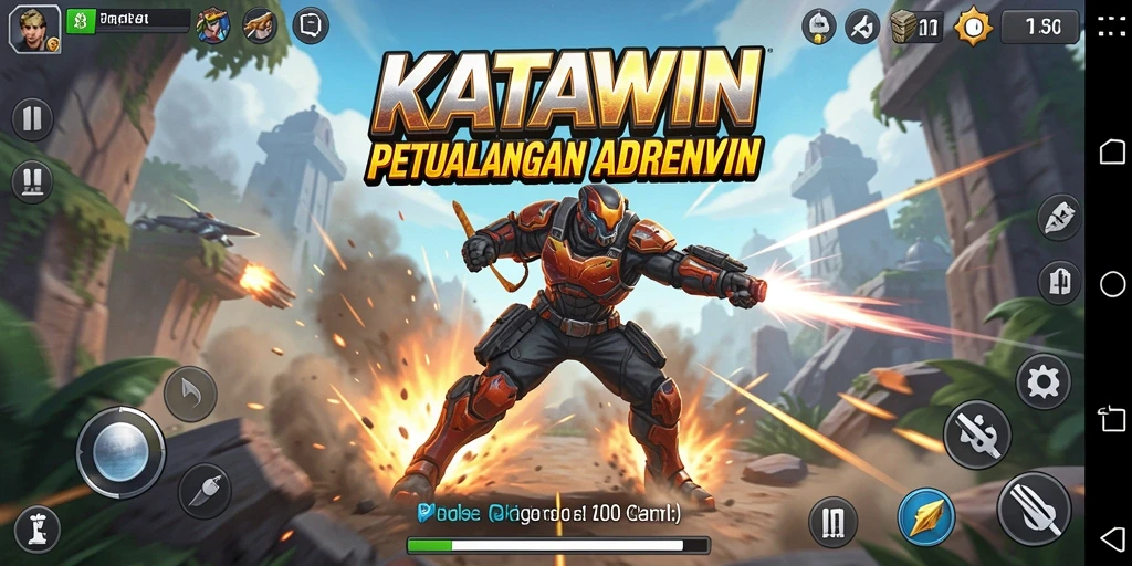 Screenshot dari gameplay KATAWIN menampakkan aksi seru dan grafis menakjubkan.