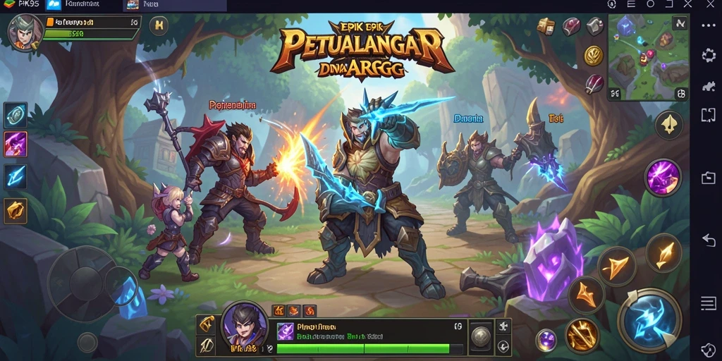 Tangkapan layar PK95 menampilkan pertarungan seru dalam game ARPG.