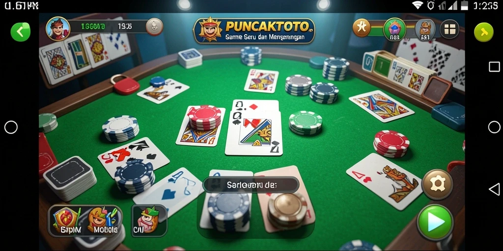 Screenshot gameplay seru dari PUNCAKTOTO yang menunjukkan aksi Gaple.