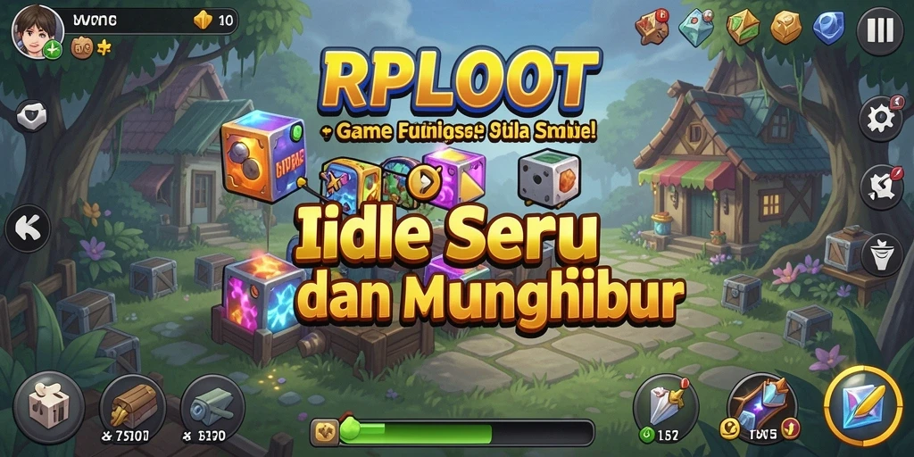Screenshot utama RPLOOT yang menunjukkan gameplay Idle yang menawan.